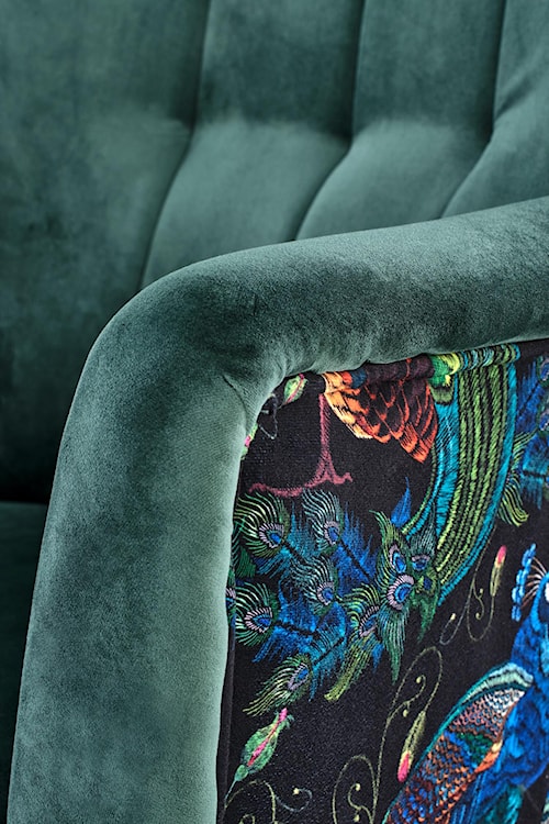 Fotel wypoczynkowy Assalish zielony velvet  - zdjęcie 6