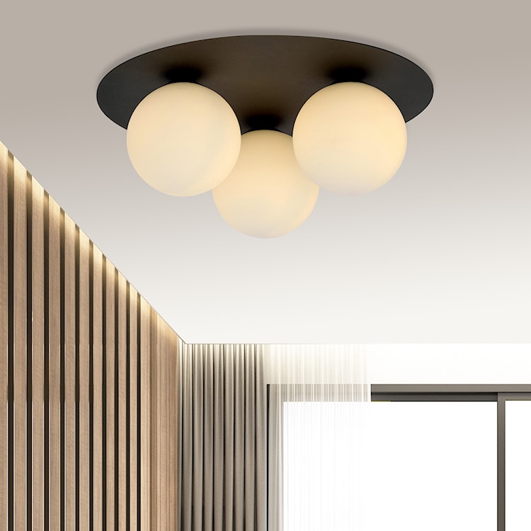 Lampa sufitowa Sorium x3 czarno-biała  - zdjęcie 3