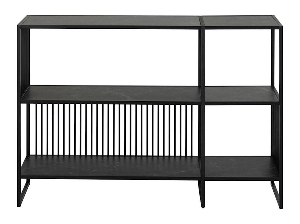 Regał niski metalowy Velook 83 cm czarny  - zdjęcie 4