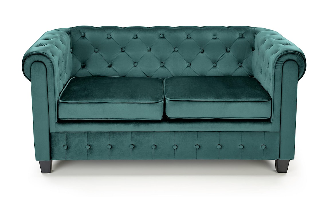 Sofa pikowana Visaus velvet zielony  - zdjęcie 4