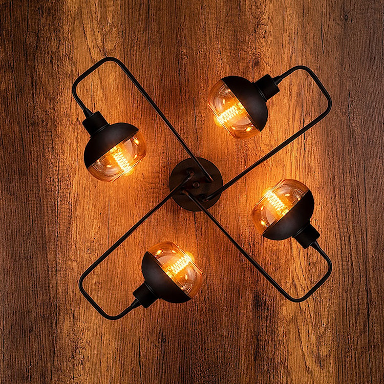 Lampa sufitowa Krisja x4 czarna  - zdjęcie 4