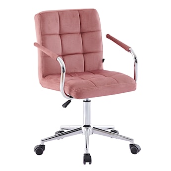 Fotel biurowy Setern różowy welur