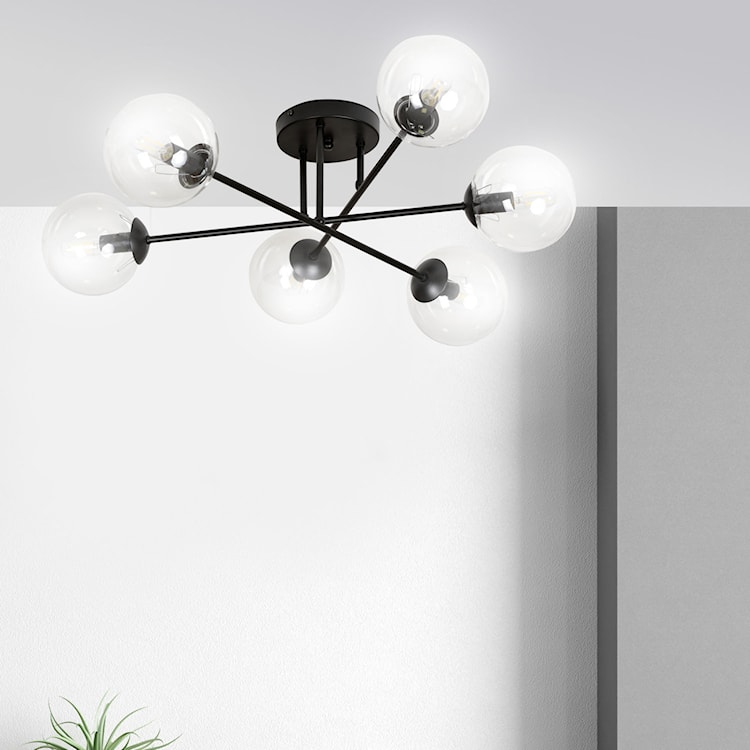 Lampa sufitowa Minturno transparentna x6  - zdjęcie 7