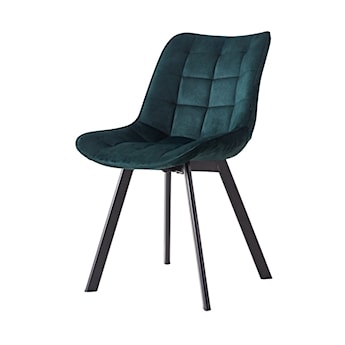 Krzesło tapicerowane pikowane Castineta w tkaninie hydrofobowej zielone