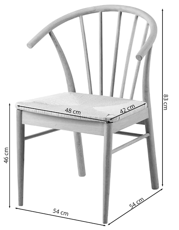 Krzesło drewniane Ruviatela dąb bielony  - zdjęcie 7