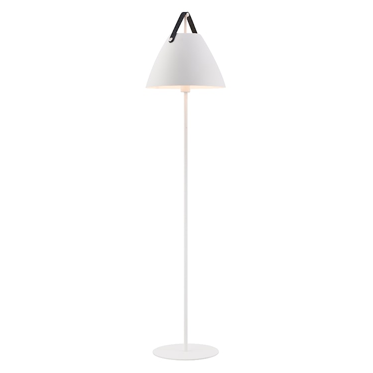 Lampa podłogowa Strap 153,7 cm biała ze skórzanym paskiem  - zdjęcie 7