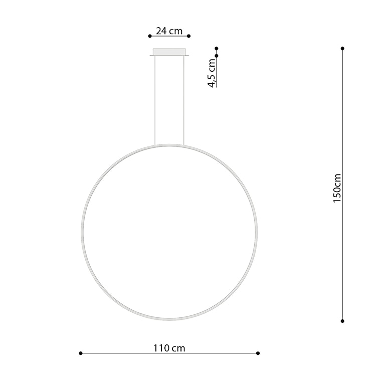 Lampa wisząca Retore średnica 110 cm 3000K czarna  - zdjęcie 5