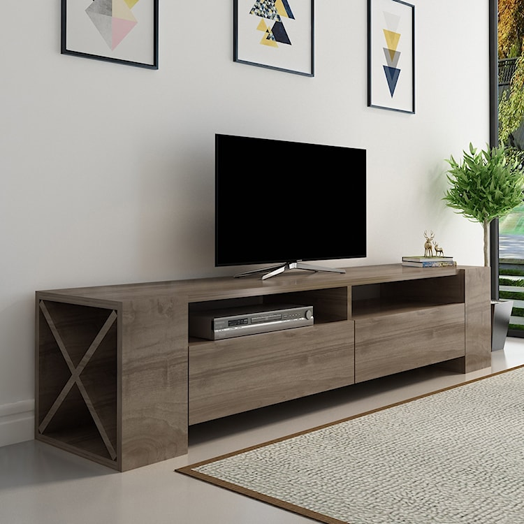 Szafka RTV Soska 155 cm orzech  - zdjęcie 3