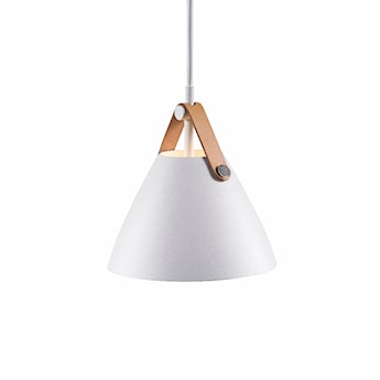 Lampa wisząca Strap średnica 16,5 cm biały metalowy klosz