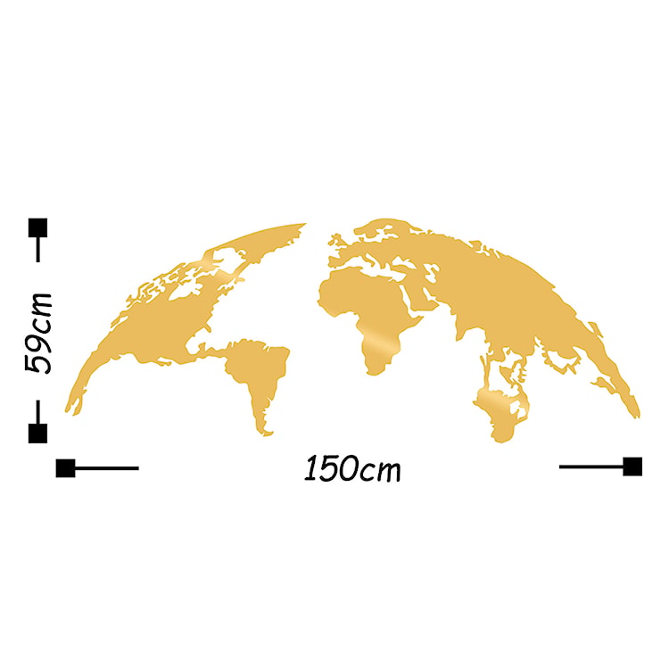 Dekoracja ścienna Algieba 150x59 cm złota  - zdjęcie 3