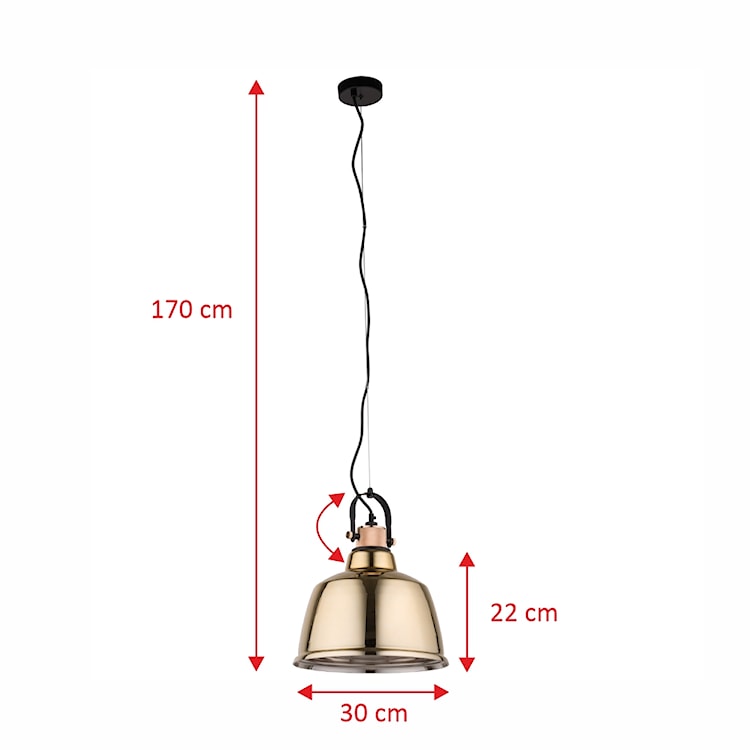 Lampa wisząca Amalfi złota średnica 30 cm 8381  - zdjęcie 5