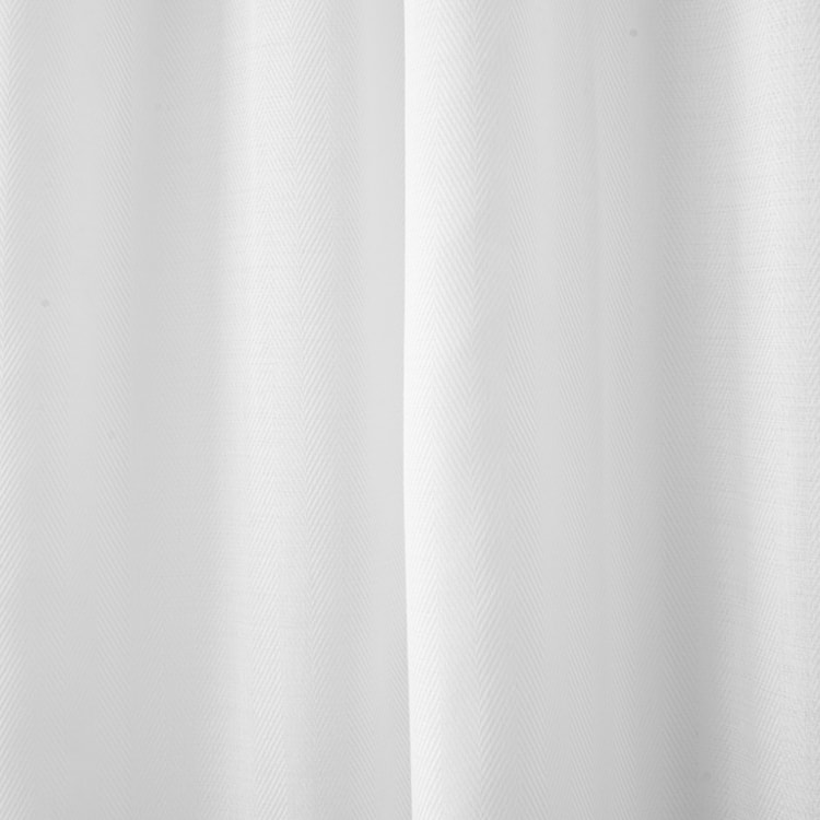 Zasłona do salonu Nucifera w tkaninie trudnopalnej 140x270 cm biała  - zdjęcie 2