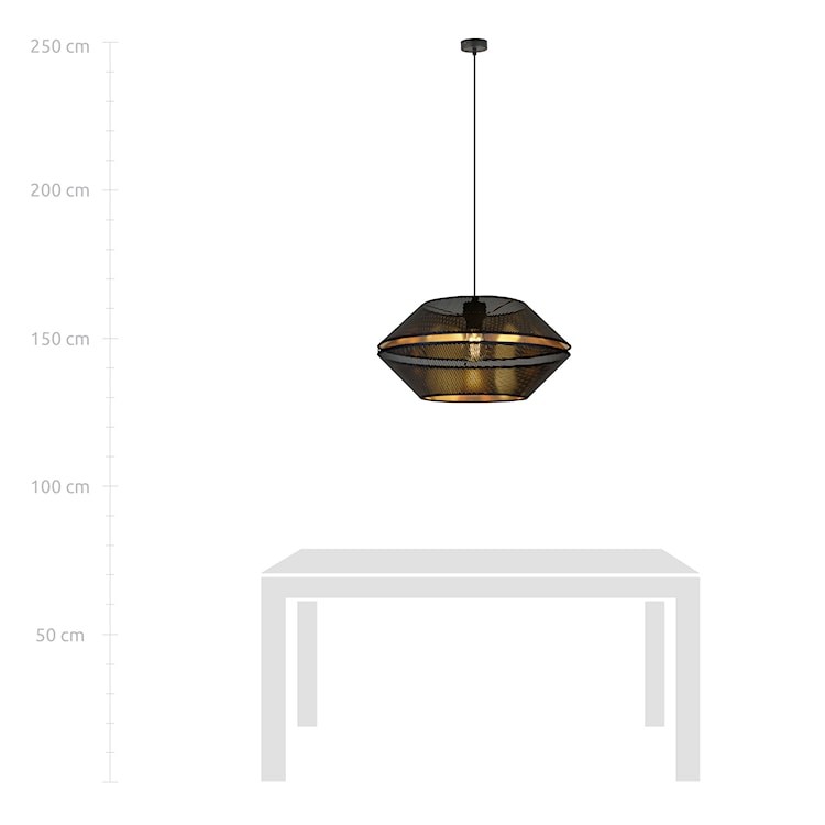 Lampa wisząca Shinds czarno-złota  - zdjęcie 5