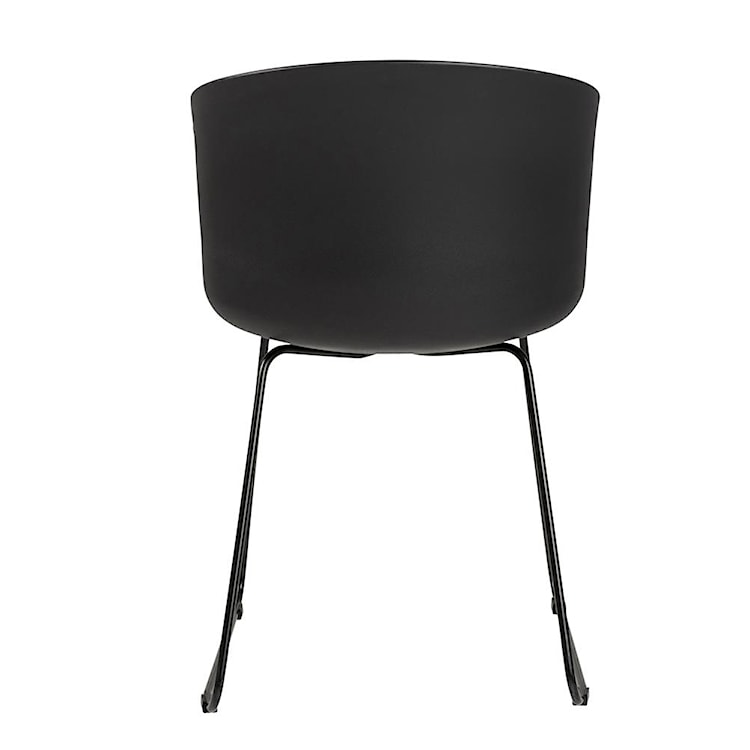 Krzesło Tamarillo czarne na stalowych płozach  - zdjęcie 6