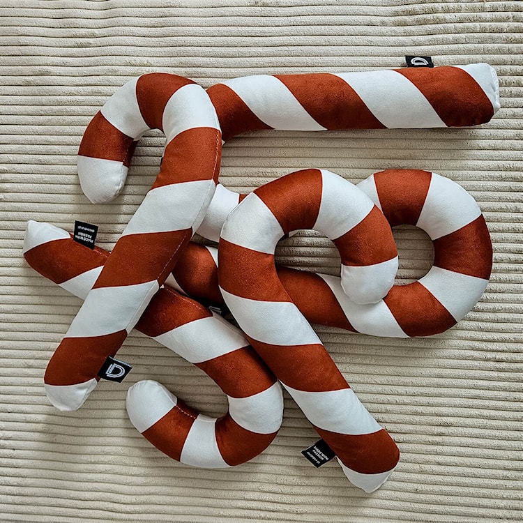 Poduszka XMAS 34 cm karmelowa laska cukrowa  - zdjęcie 2