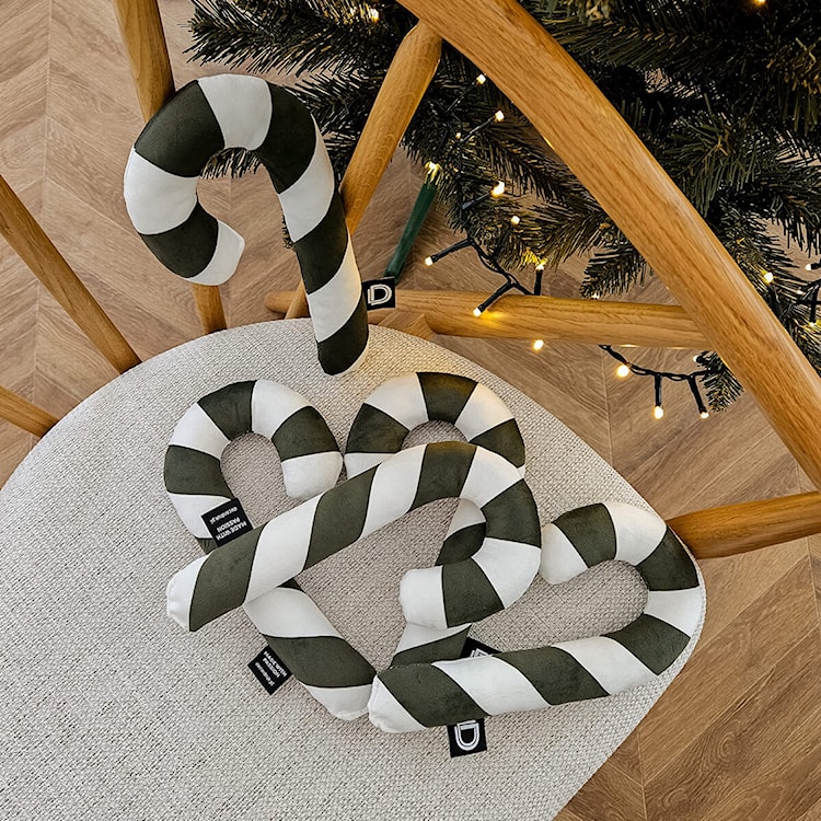 Poduszka XMAS 24 cm zielona laska cukrowa  - zdjęcie 2