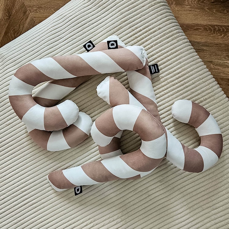 Poduszka XMAS 34 cm piaskowa laska cukrowa  - zdjęcie 2