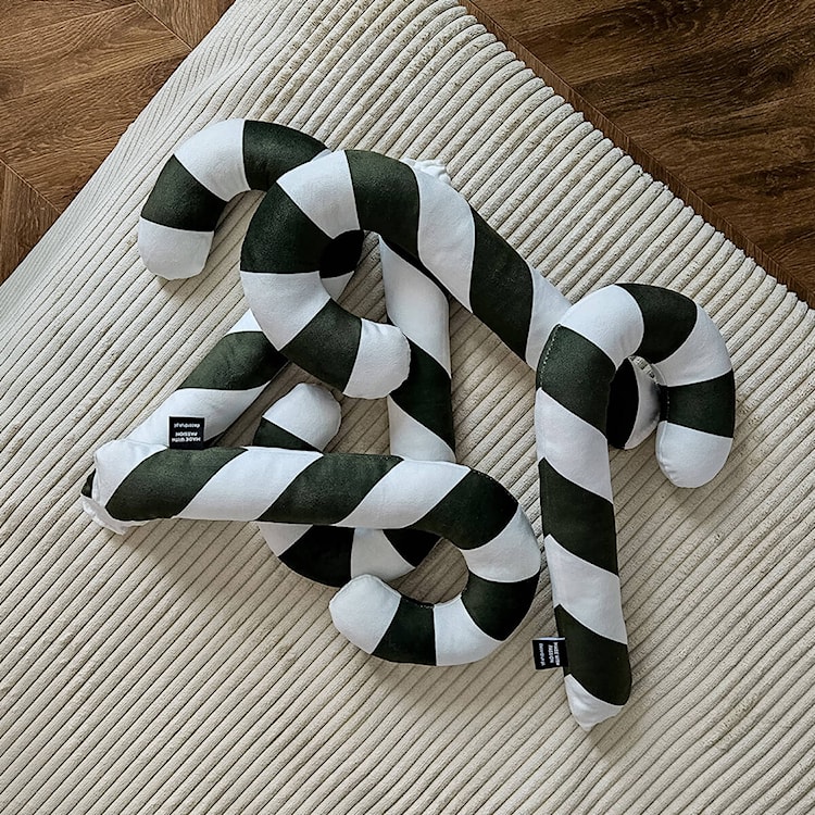 Poduszka XMAS 34 cm zielona laska cukrowa  - zdjęcie 2