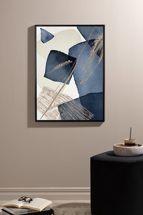 Plakat Oclance 70x50 cm niebiesko-złoty  - zdjęcie 2