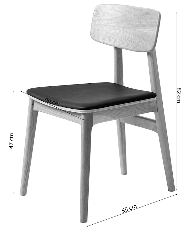 Krzesło drewniane Sunfirs beżowe siedzisko  - zdjęcie 7