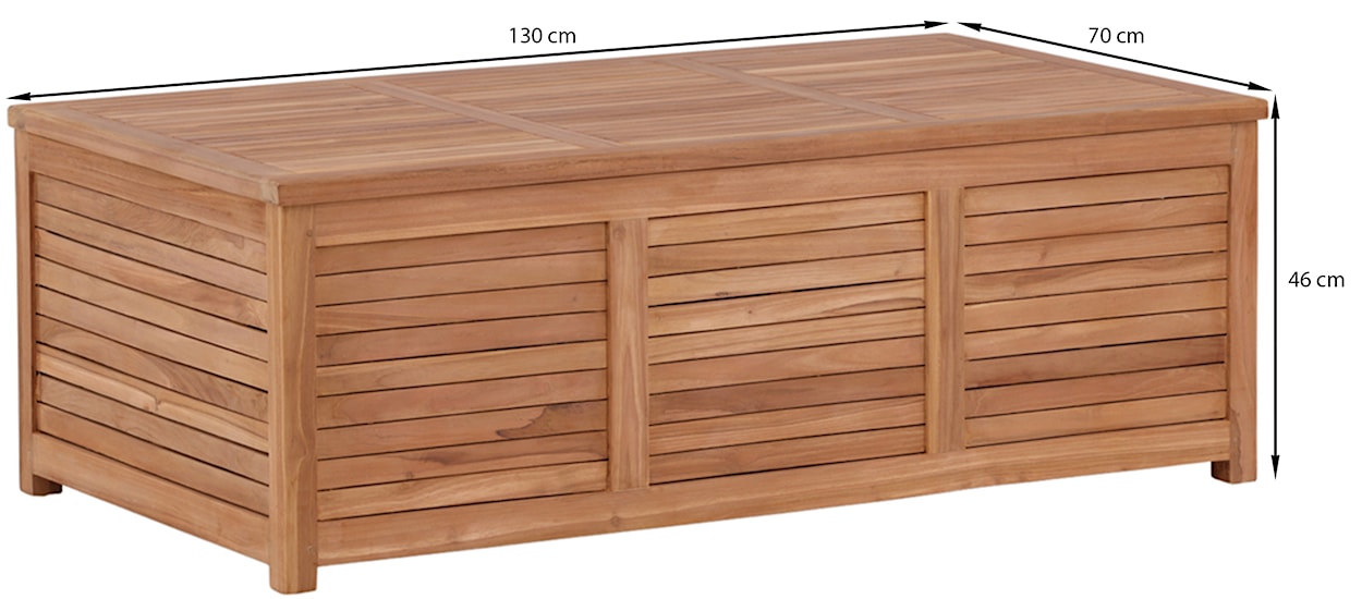 Skrzynia do przechowywania Prommas 130x70 cm drewno tekowe  - zdjęcie 8
