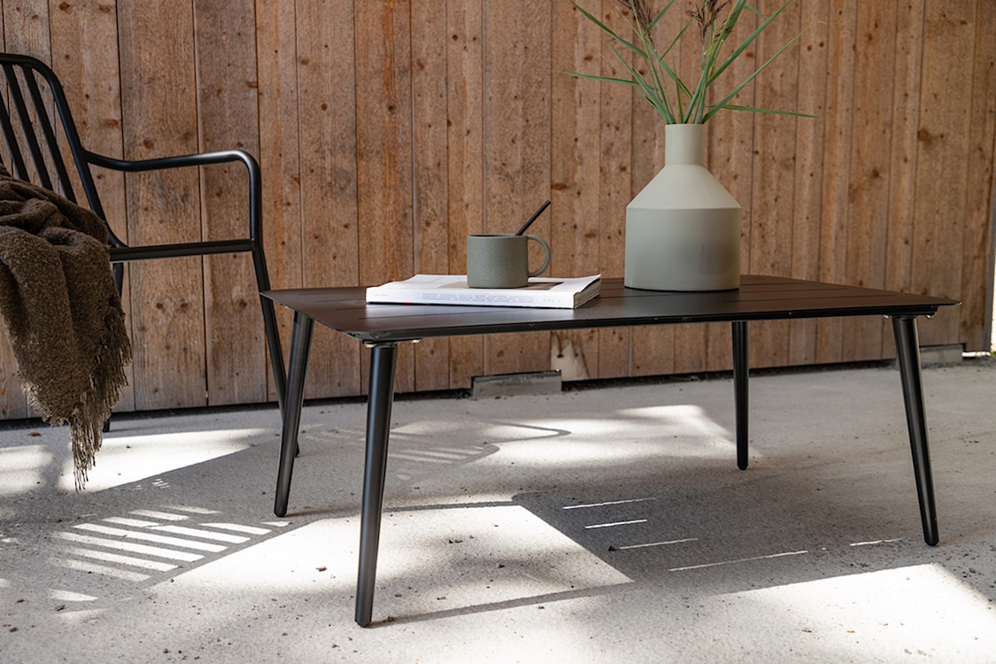 Stolik ogrodowy Sunation 100x60 cm aluminium czarny  - zdjęcie 2