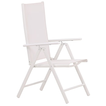 Krzesło ogrodowe z regulowanym oparciem Buress aluminium białe