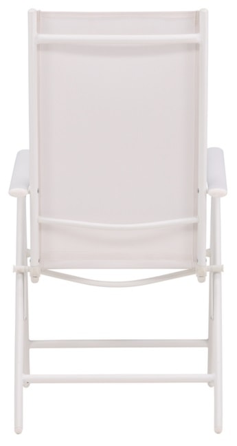 Krzesło ogrodowe z regulowanym oparciem Buress aluminium białe  - zdjęcie 8