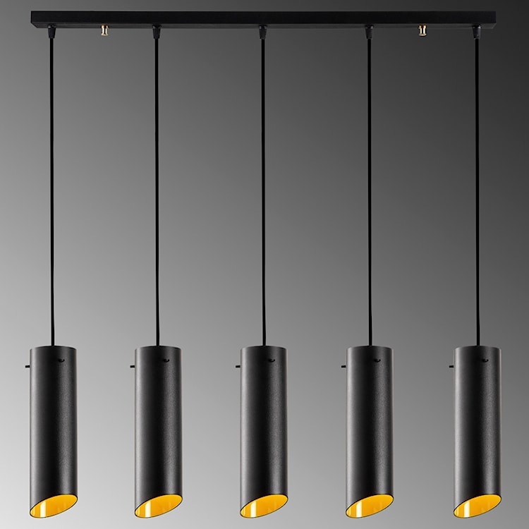 Lampa sufitowa Rientaki x5 spoty 85 cm czarna  - zdjęcie 4