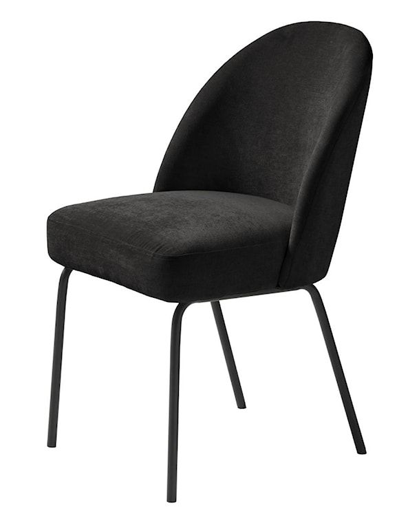 Krzesło tapicerowane Nelicials czarny szenil 