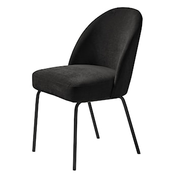 Krzesło tapicerowane Nelicials czarny szenil