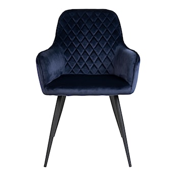 Krzesło tapicerowane Rozates niebieskie