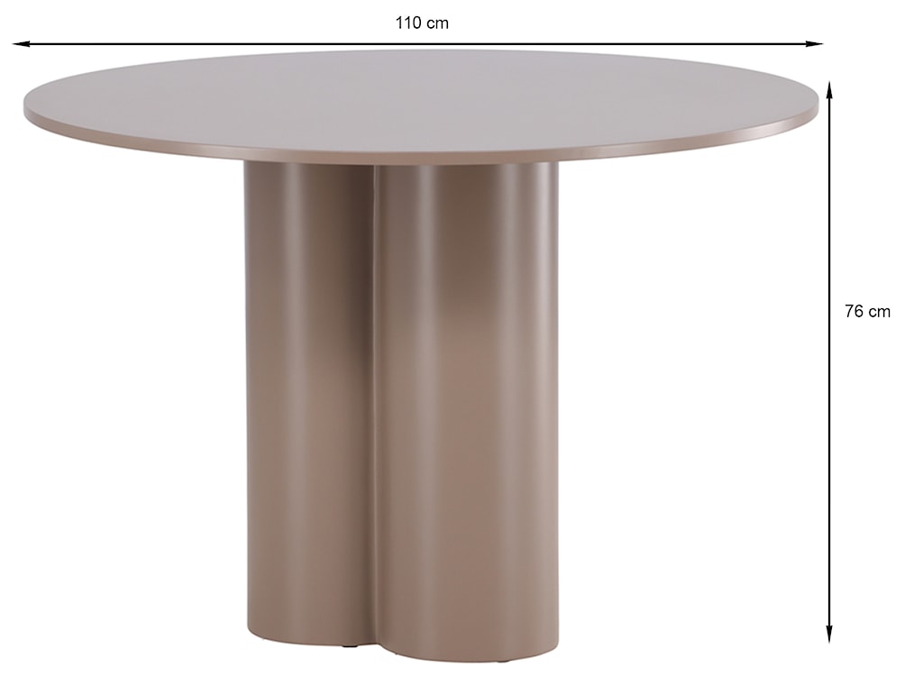 Stół do jadalni Convalder okrągły 110 cm jasnobrązowy  - zdjęcie 7