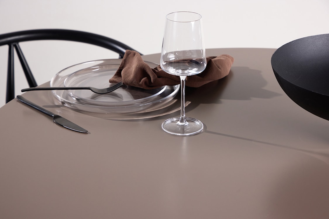 Stół do jadalni Convalder okrągły 110 cm jasnobrązowy  - zdjęcie 3