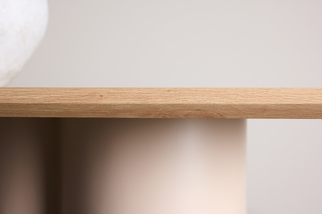 Stół do jadalni Convalder 210x100 cm dąb bielony z beżowymi nogami  - zdjęcie 4