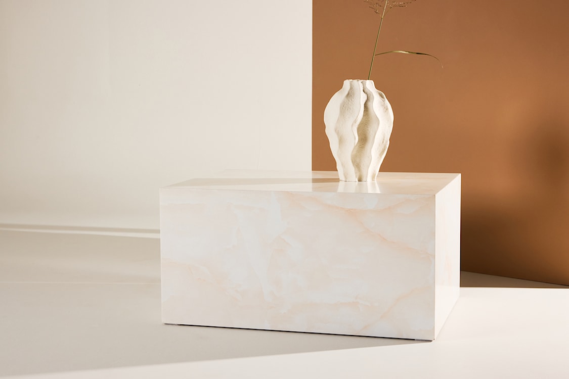 Stolik kawowy Dispect 80x60 cm jasnobeżowy  - zdjęcie 2