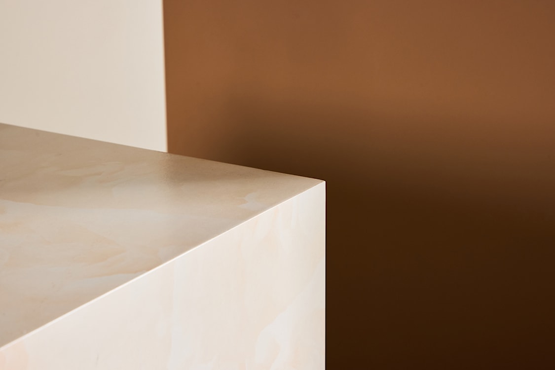 Stolik kawowy Dispect kwadratowy 40 cm jasnobeżowy  - zdjęcie 4