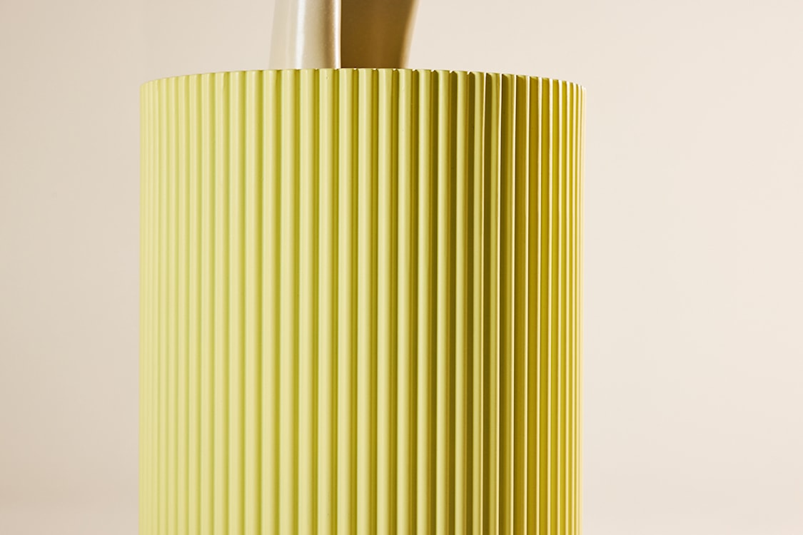 Stolik boczny Lenox okrągły 31 cm żółty  - zdjęcie 4