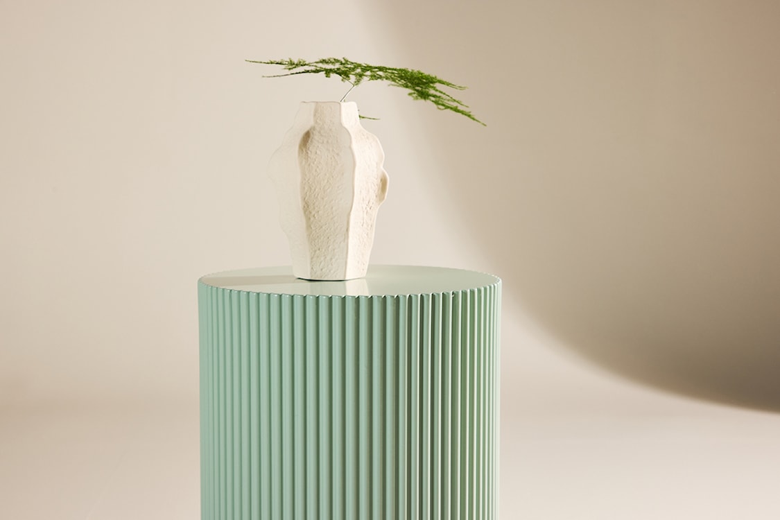 Stolik boczny Lenox okrągły 31 cm miętowy  - zdjęcie 3