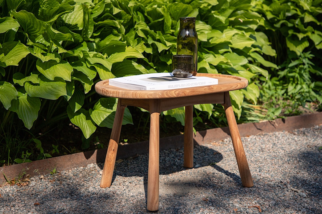 Stolik ogrodowy Terrect 60x40 cm drewno tekowe  - zdjęcie 2