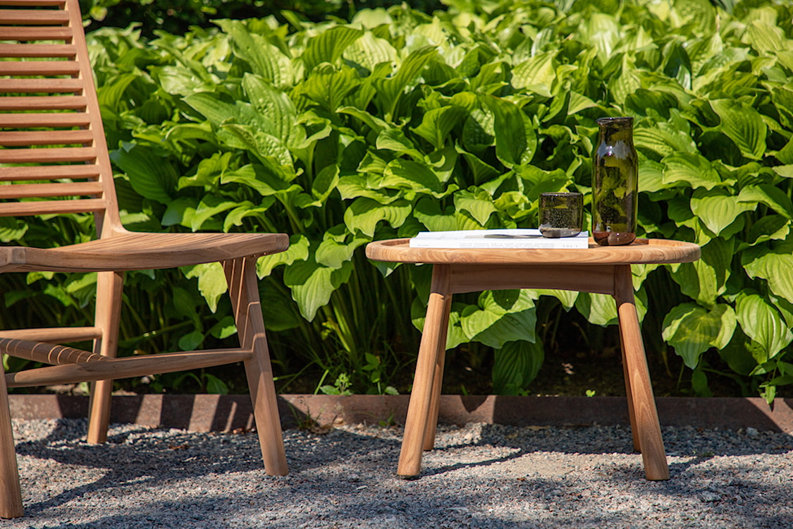 Stolik ogrodowy Terrect 60x40 cm drewno tekowe  - zdjęcie 3