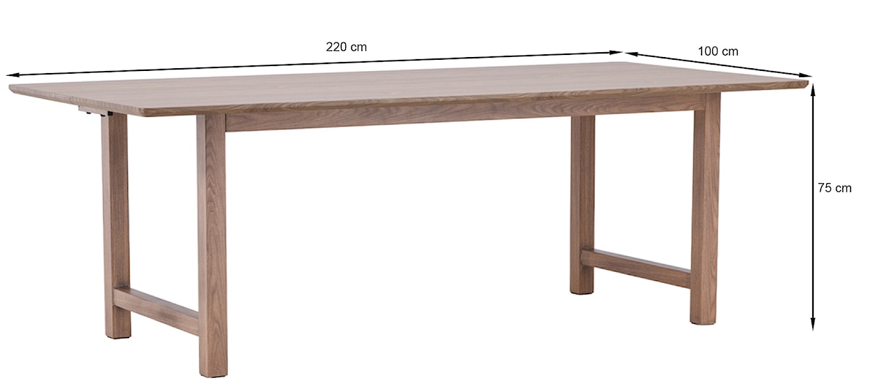 Stół do jadalni Sarune 220x100 cm dąb naturalny  - zdjęcie 7