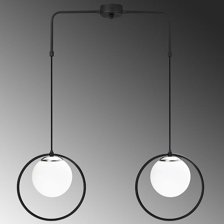 Lampa wisząca Solanum x2 czarno-biała 100 cm  - zdjęcie 4