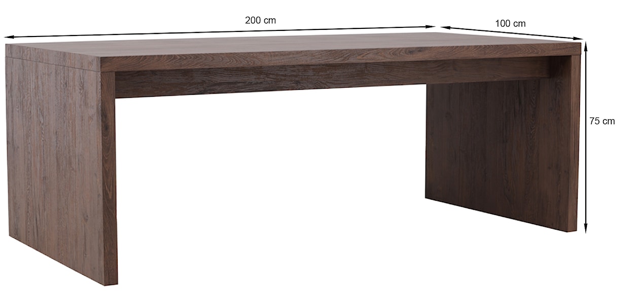 Stół do jadalni Roven 200x100 cm mokka  - zdjęcie 8