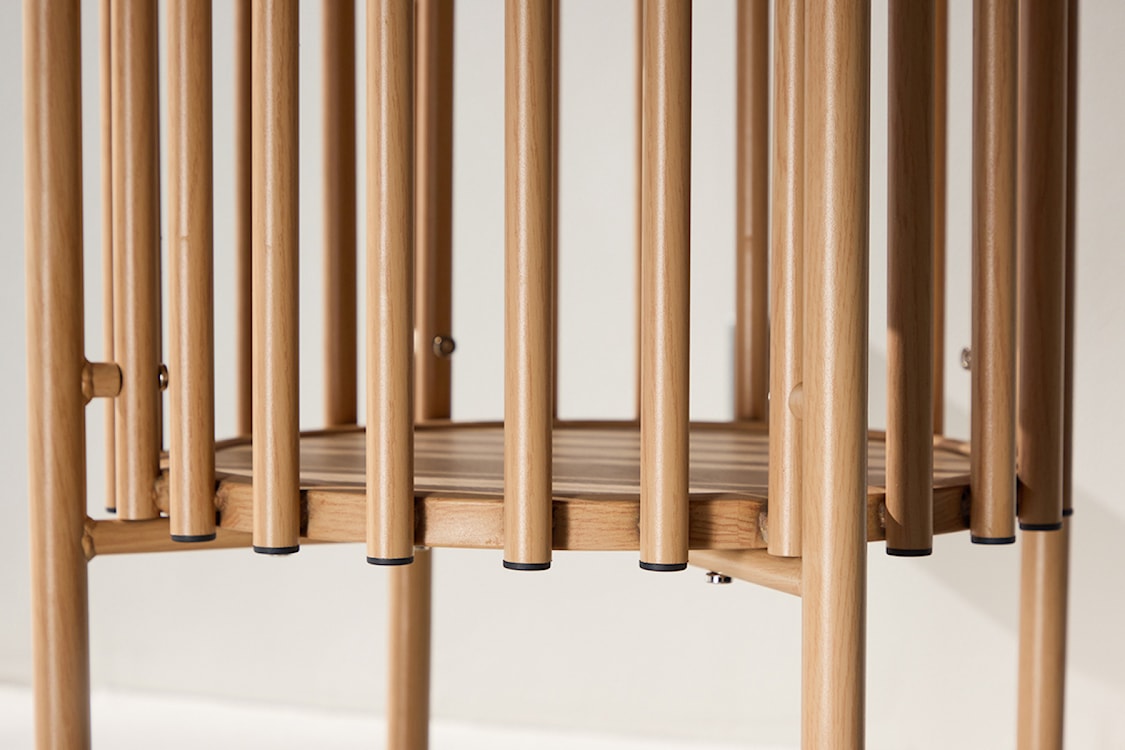 Stolik kawowy Rubbo okrągły 45 cm jasne drewno  - zdjęcie 6