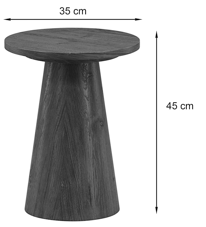 Stolik kawowy Lanzo okrągły 35 cm mokka  - zdjęcie 4