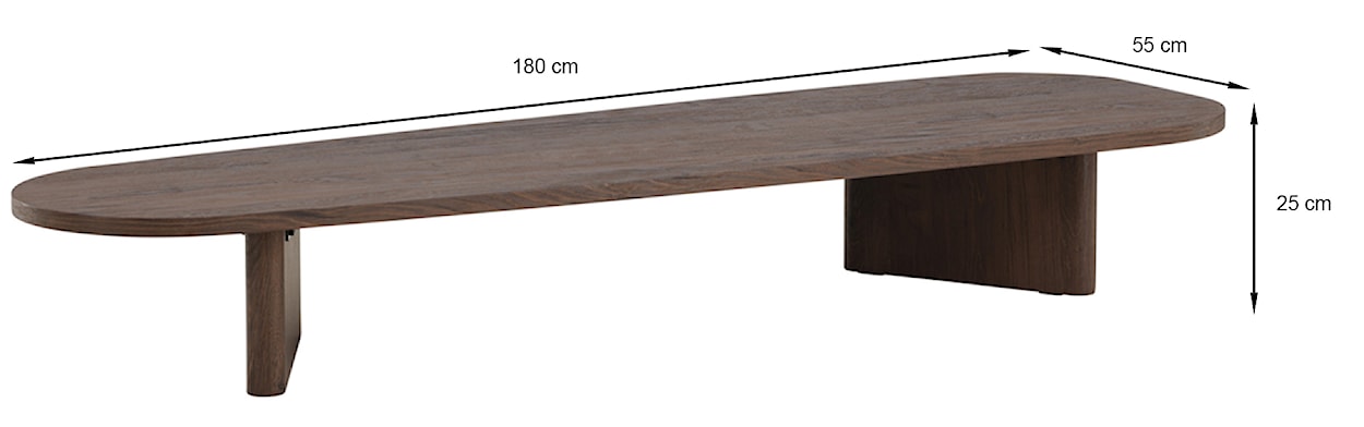 Stolik kawowy Ritony 180x55 cm mokka  - zdjęcie 5