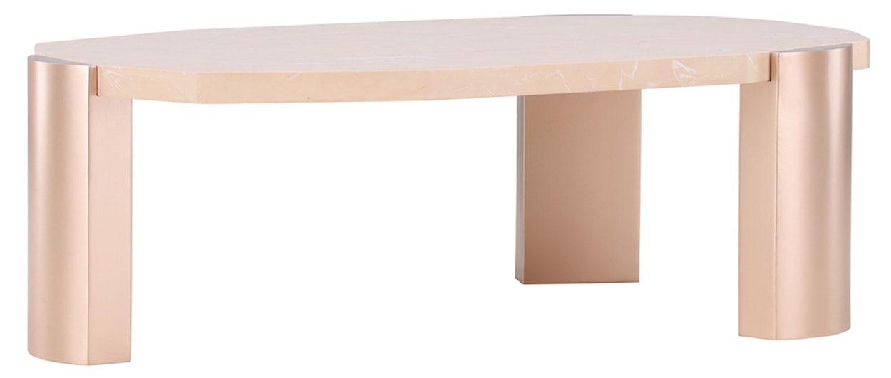 Stolik kawowy Kres 125x71 cm różowy