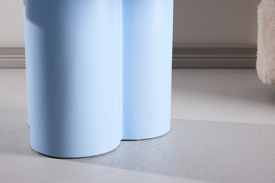 Stolik kawowy Convalder średnica 80 cm jasnoniebieski  - zdjęcie 4