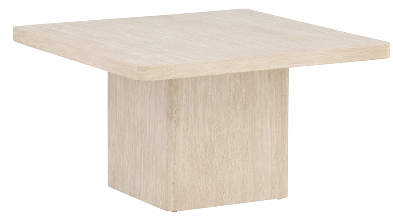 Stolik kawowy Qvart kwadratowy 80 cm trawertyn 